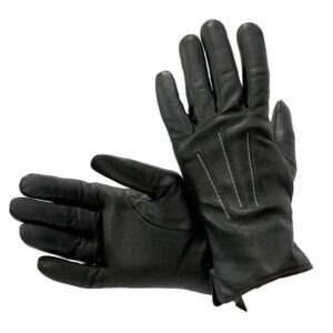 2046M7½ Women's sheepskin glove, fleece lining, black 7½