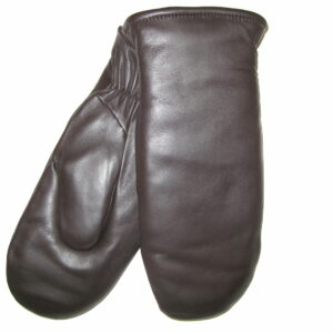 2634R Women's sheepskin mitten, teddy lining, brown