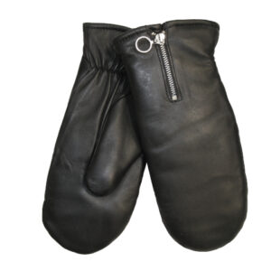 2674MB Women's sheepskin mitten, faux fur lining, zipper